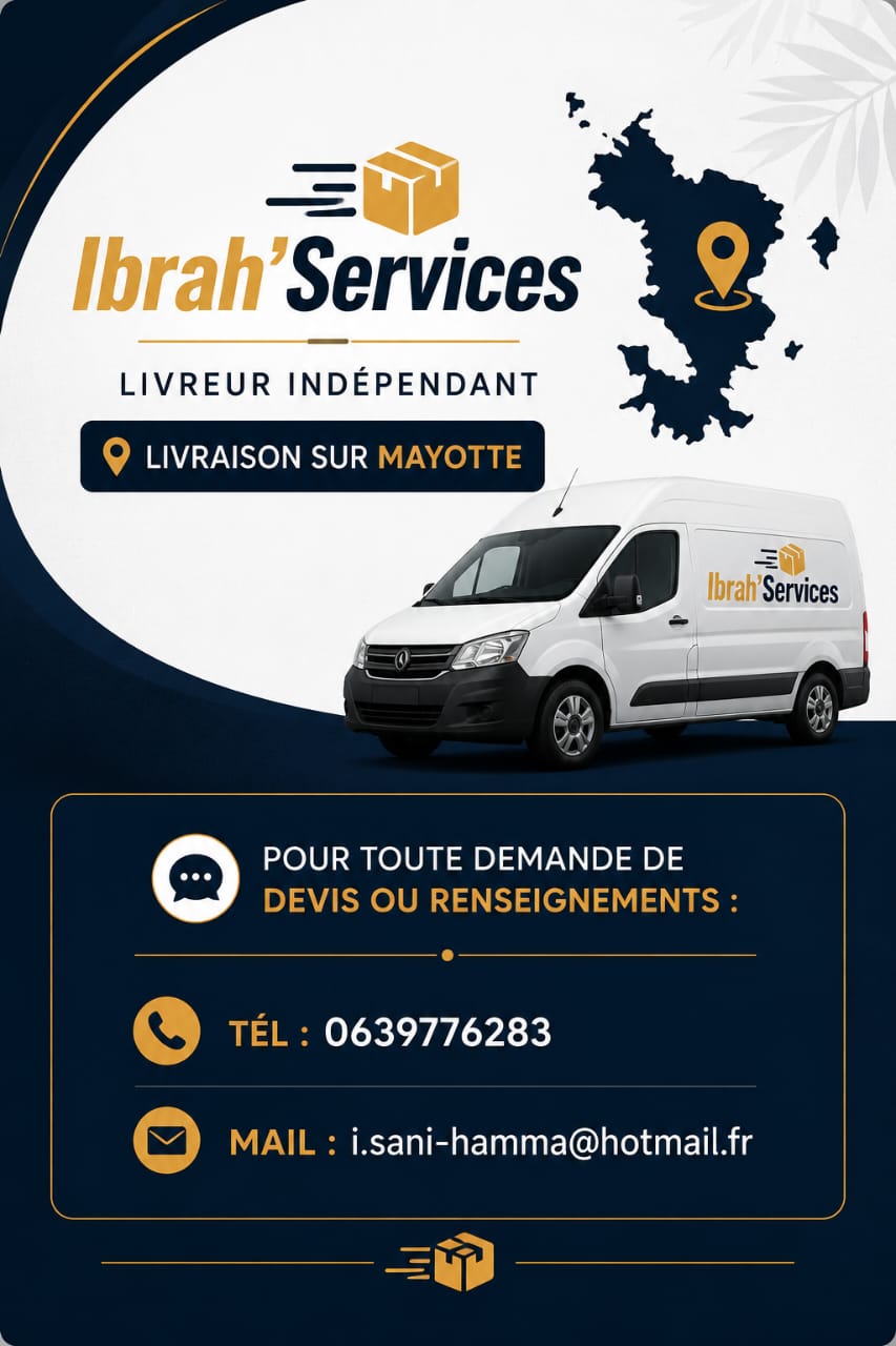 Ibrah'Services - livreur indépendant sur Mayotte